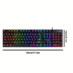 Gaming Mouse And Keyboard Set USB Wired Light Up For Gamer