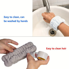 3 Pack Spa Headband For Washing Face Makeup Headband Bow Tie Hair Band