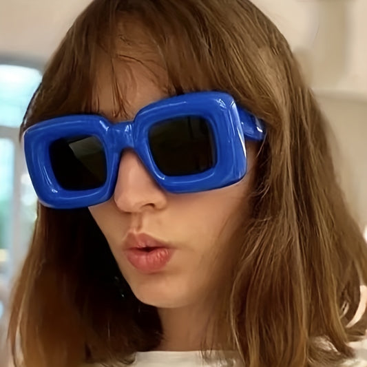 Square Inflated Sunglasses For Women Men Y2K Funny Candy Glasses