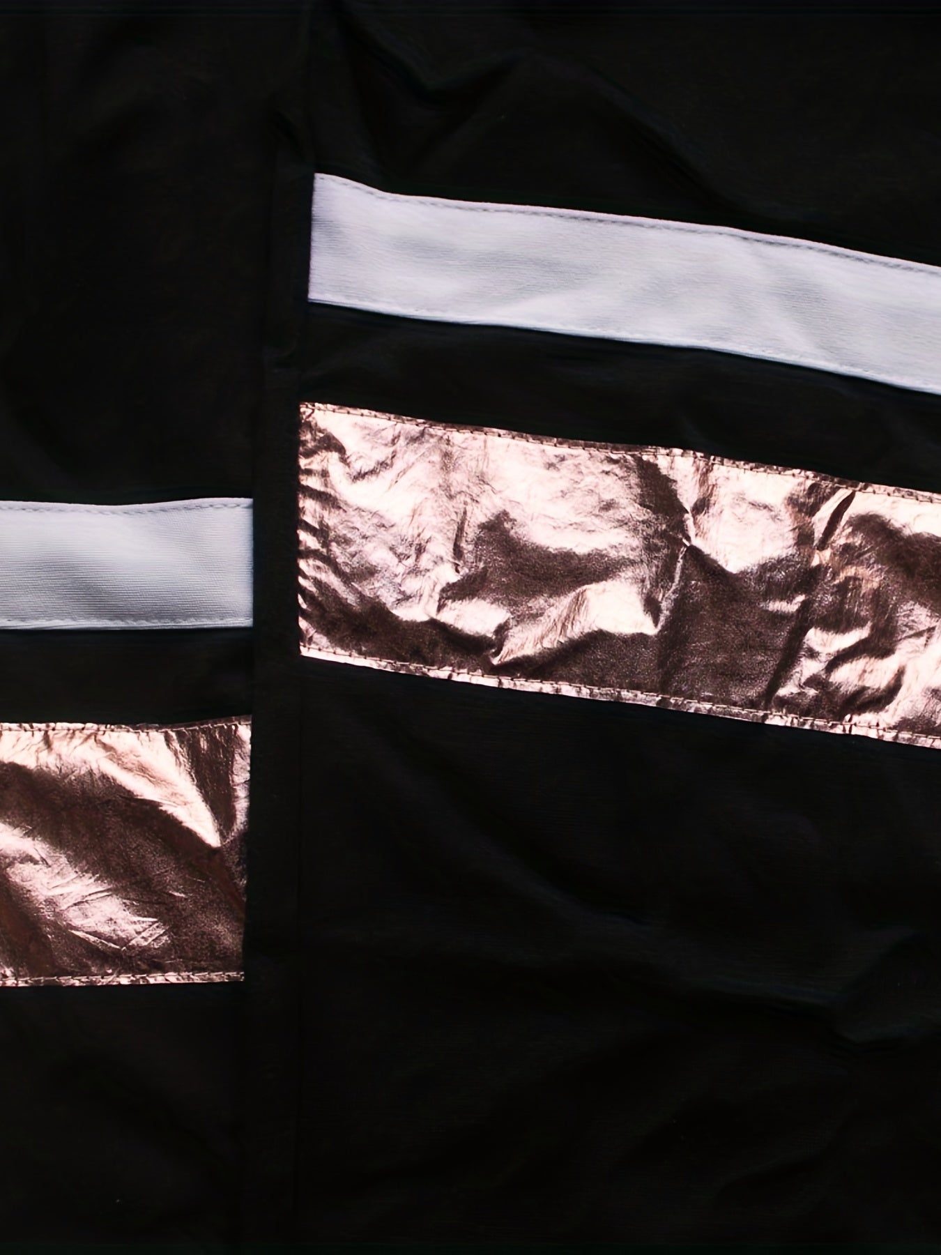  Metallic Stripe Sweatshirt & Sweatpants Set