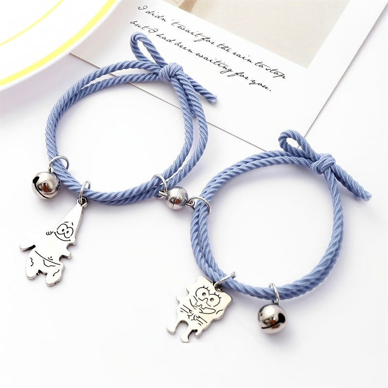 Cartoon Character Magnetic Friendship Bracelet Set