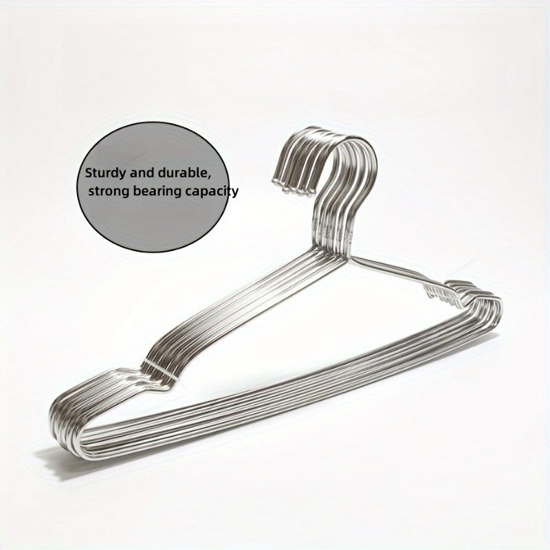 Set Of 10 304 Stainless Steel Hanger Solid Drying Hanger Coat Hangers