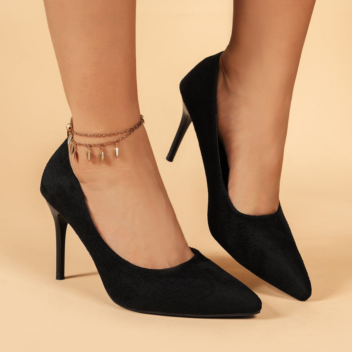 Women's Pointed Toe Slip On Stiletto Court Pumps Sexy High Heels