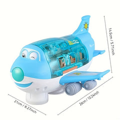 Transforming Airplane Toy with 360 Rotating Pink & Plastic Planes