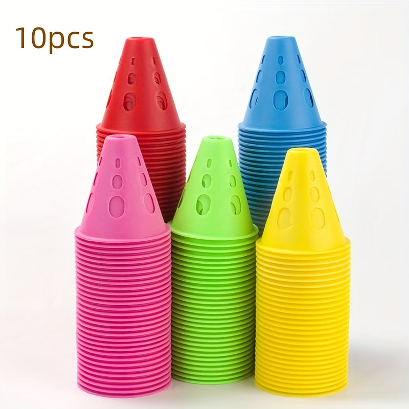 10pcs Roller Skating Pile Roadblock Training Cones for Obstacle Course