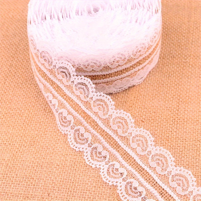 2m Lace Linen Roll with Lace Linen Rope on Both Sides DIY Craft