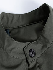 Men's Casual Army Green Button Up Jacket