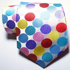 Classic Check Dot Red Green Pink JACQUARD WOVEN Men's Tie Necktie