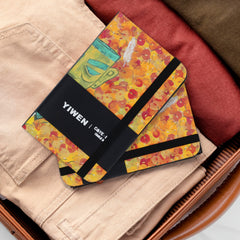 YIWEN A7 Abstract Pattern Journal Notebook Lined & Blank Pages Pocket Sized