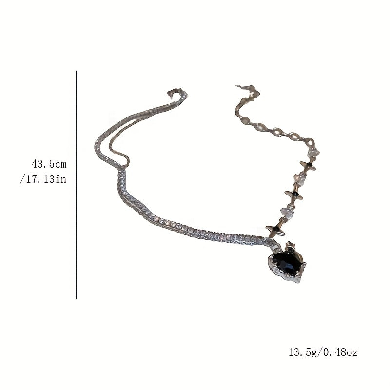 Y2K Irregular Heart Star Necklace for Women