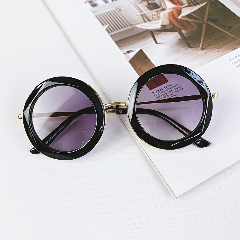 Boy's Round Frame Sunglasses Metal Frames UV 400