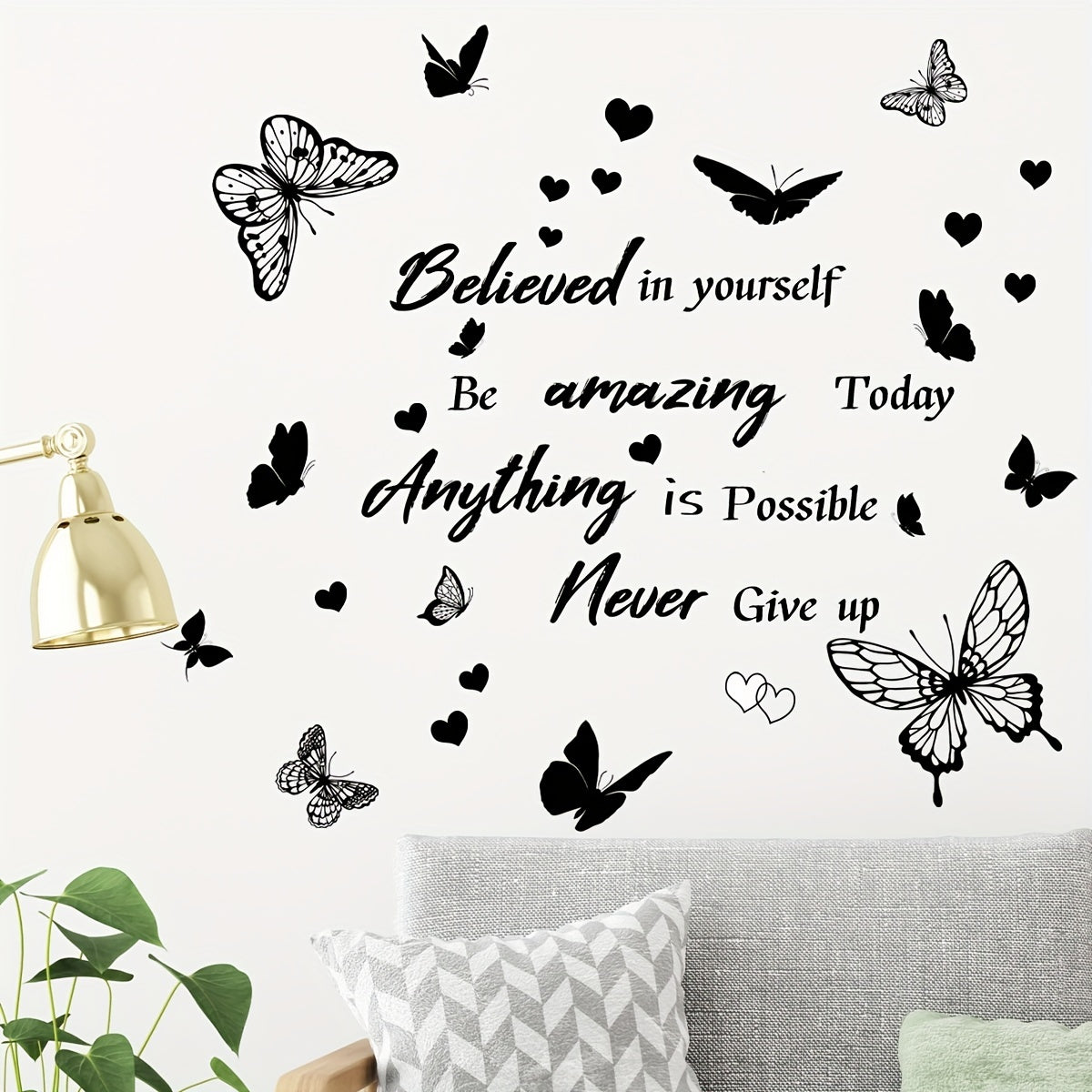 Inspirational Butterfly Wall Stickers Set