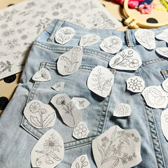 A4 Flower Embroidery Soluble Graph Liner Paper for Clothing Bag