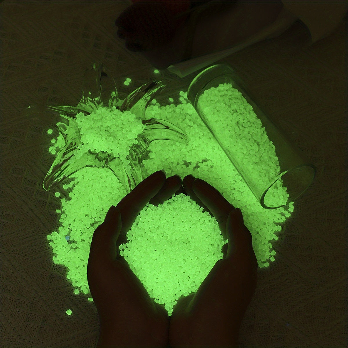 3000pcs Luminous Stone Glow In The Dark Aquarium Decor Sand Gravel Rock