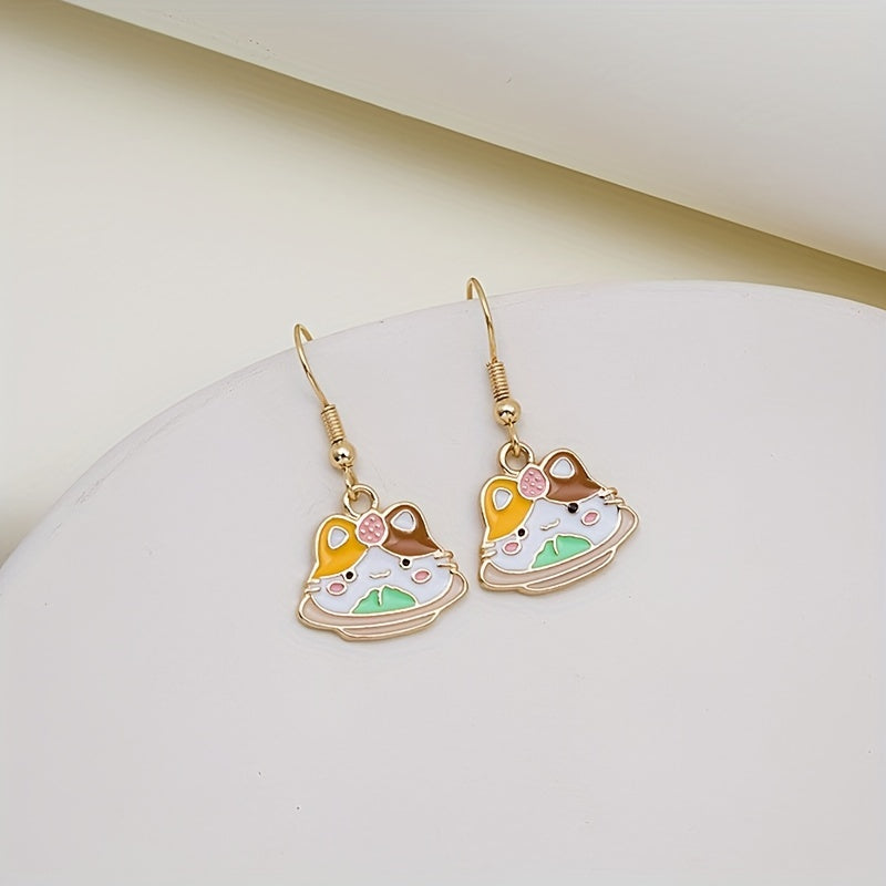 Teacup Cat Earrings Lovely Kitty In A Coffee Cup Accessories