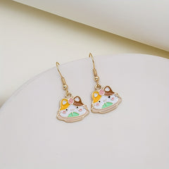 Teacup Cat Earrings Lovely Kitty In A Coffee Cup Accessories