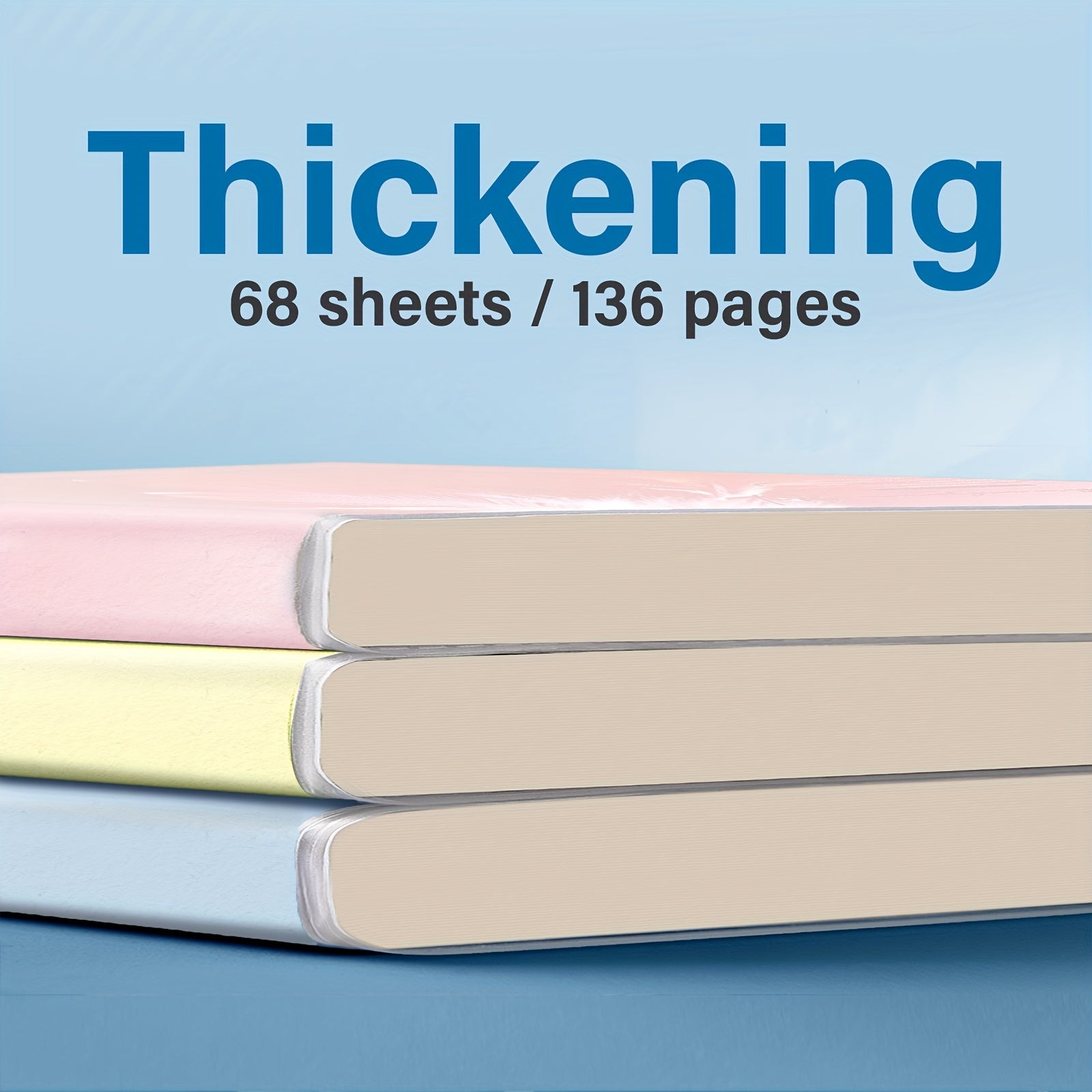B5 136 Pages Colorful Journal Notebook Waterproof Soft Cover Horizontal Line