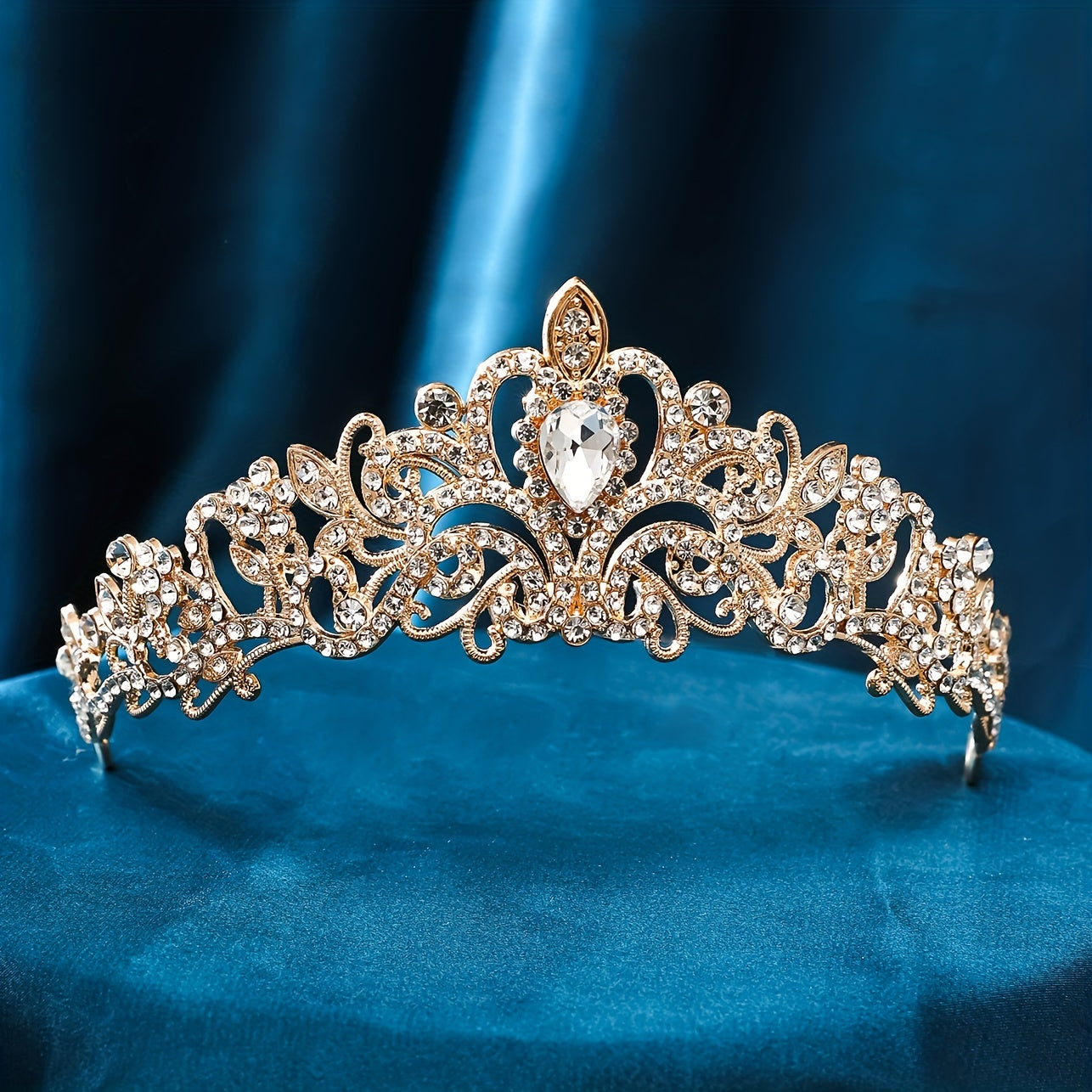 Metal Rhinestone Tiara Hair Accessories for Women