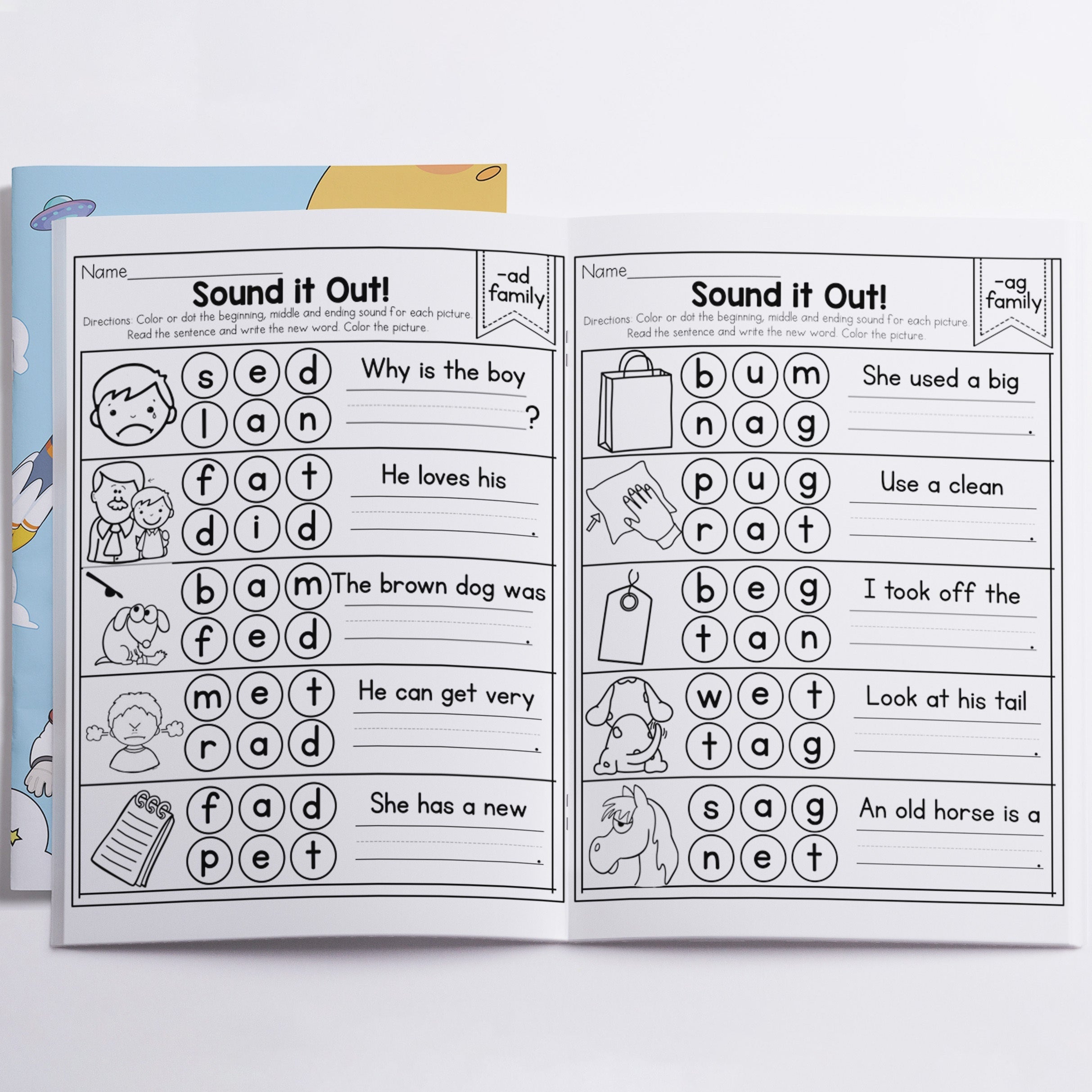 Alphabet Phonics Workbook Kids Ages 3 6 Letter Sound Puzzles