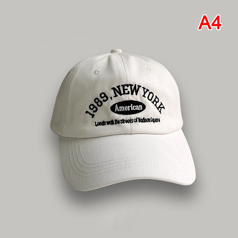 Retro Baseball Cap Women's Autumn Street Letter Embroidery Peaked Cap Summer Men