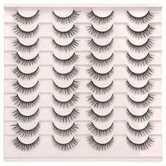 20 Pairs Natural Look Cat Eye Lashes 3D Light Volume Fluffy Eyelash Extension