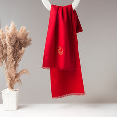 Red Silk Scarf Embroidery Neck Gaiter Cold Weather Scarves