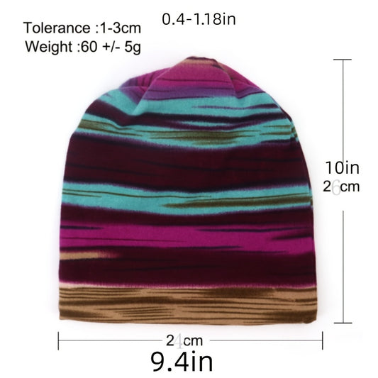 Boys Striped Print Cap for Autumn & Winter