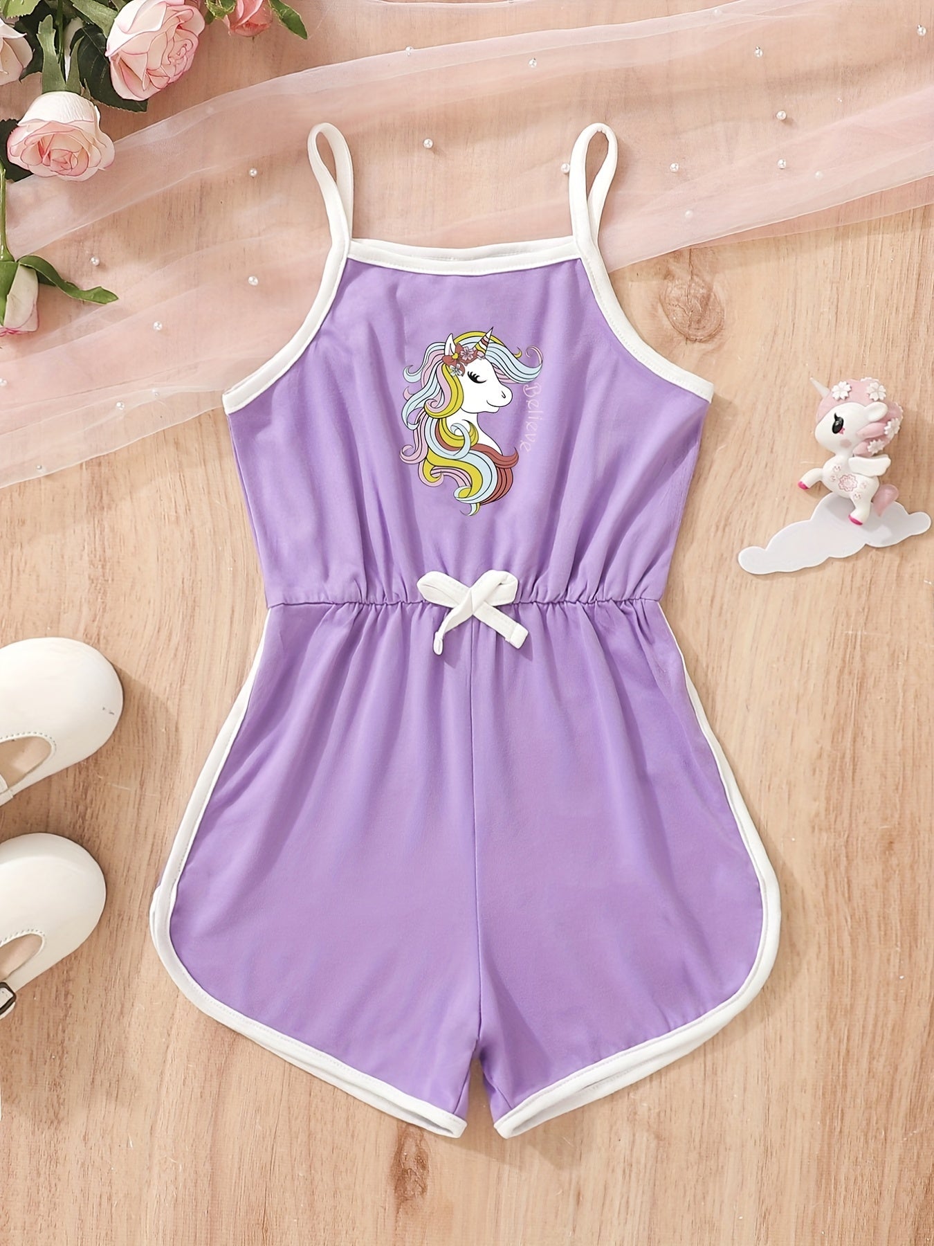 Toddler Unicorn Cami Rompers Jumpsuits Kids Summer Clothes