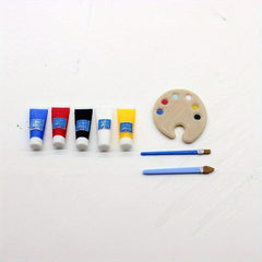 Dollhouse Mini Painting Set for Pretend Play