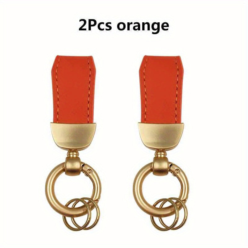 2pcs Leather Car Keychains for Girls, Bags Decorations