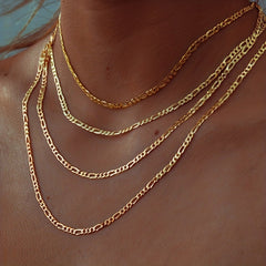 Stainless Steel 18K Plated Chain Necklace For Women Jewelry