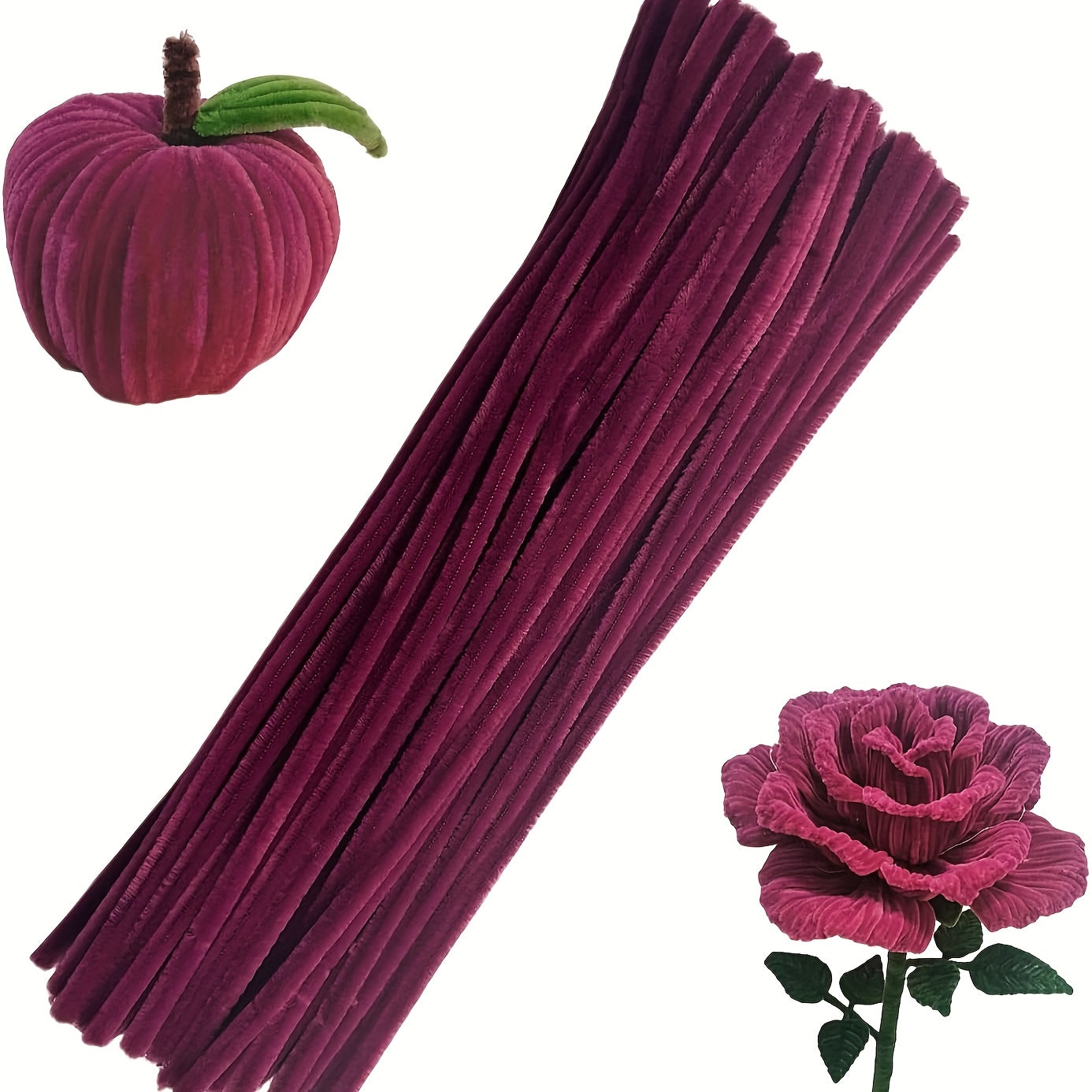 201 Pipe Cleaners Set Red Chenille Stems w/ Craft Tutorial