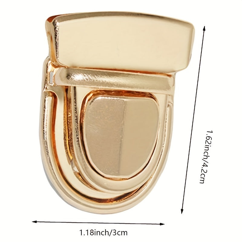 6 Pcs Golden Buckle Fastener Wallet Clasp for DIY Crafts 1.57in