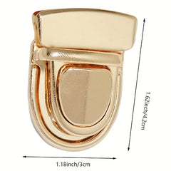 6 Pcs Golden Buckle Fastener Wallet Clasp for DIY Crafts 1.57in