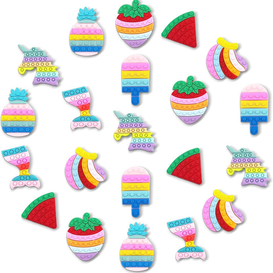 21pcs Pop Themed Girls Shoe Charms Kit Shoe Decoration Accessories
