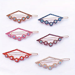 6pcs Rhinestone Hair Clip Alloy Hair Barrette Women Girls Hair Accessories