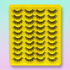 20 Pairs 3D Silk False Eyelashes Fluffy and Curling Lashes