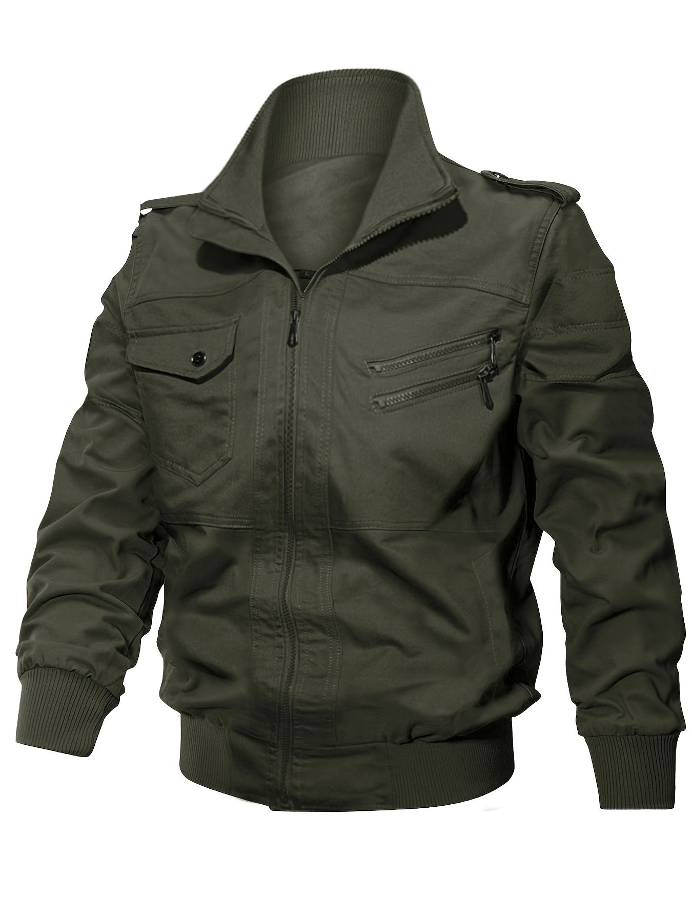 Men's Lightweight Cotton Jacket Military Windbreaker Coat