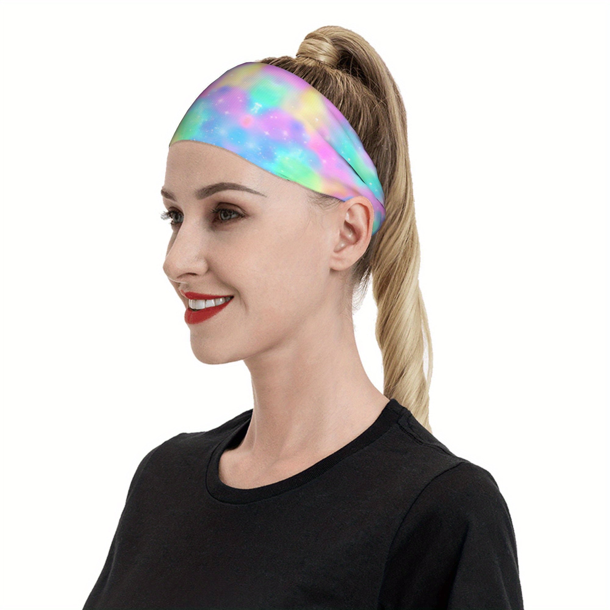 Rainbow Breathable Headband Men Women Sport Fitness Casual