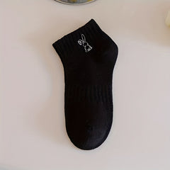 Bunny Pattern Socks - Women's Short Stockings