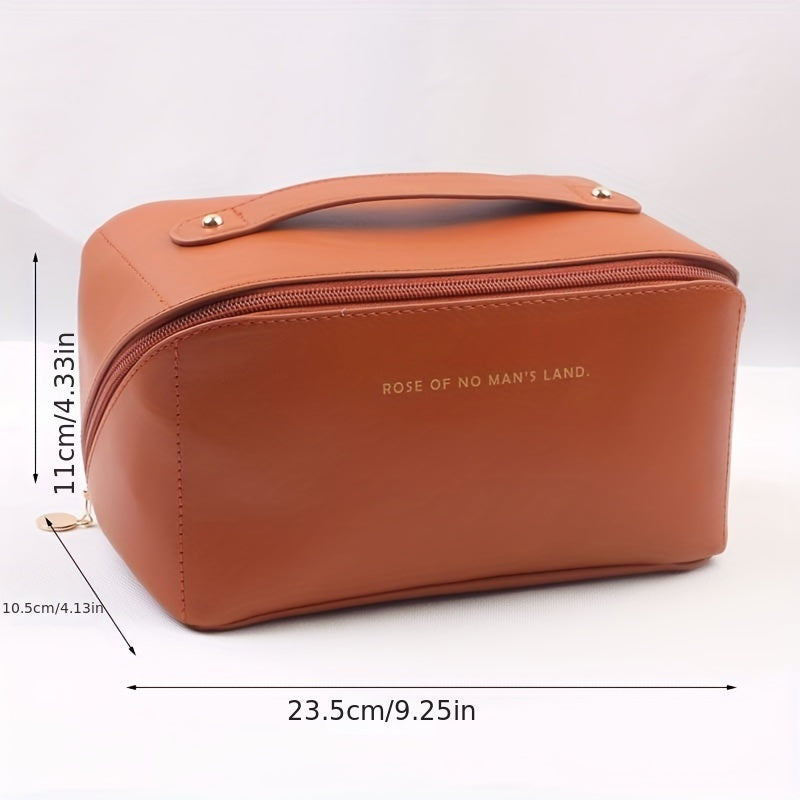 Large Capacity Cosmetic Bag Zipper Portable Makeup Organizer