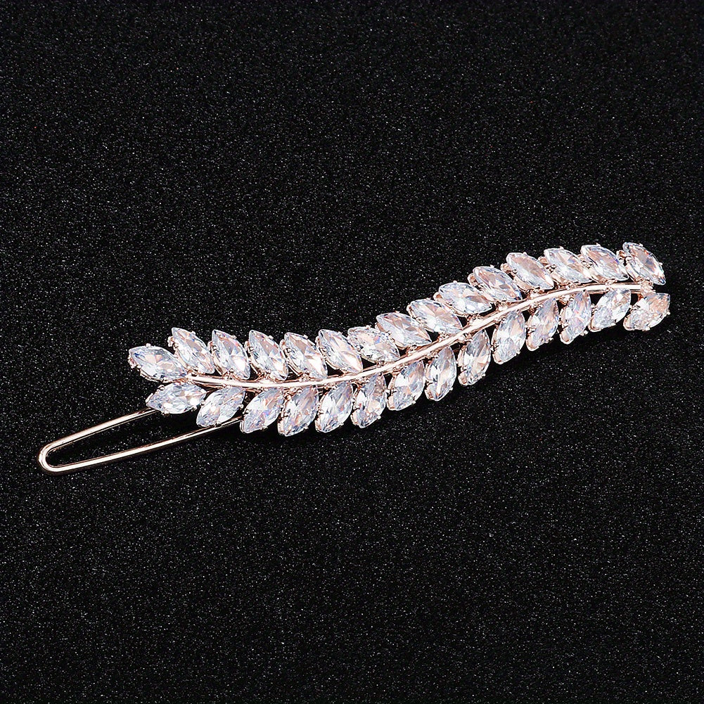 Crystal Zircon Hairpin Metal Clip Women's Hair Accessory