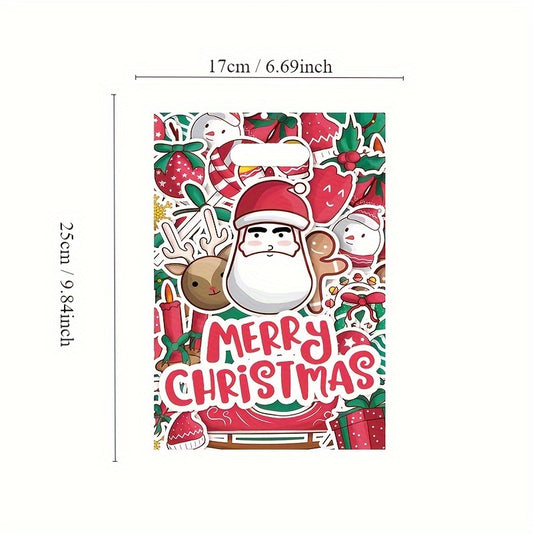10pcs Christmas Gift Bags Cartoon Pearl Film Halloween Christmas Eve