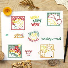 Christmas Santa Photo Frame Clear Stamps for Card Making DIY Scrapbooking