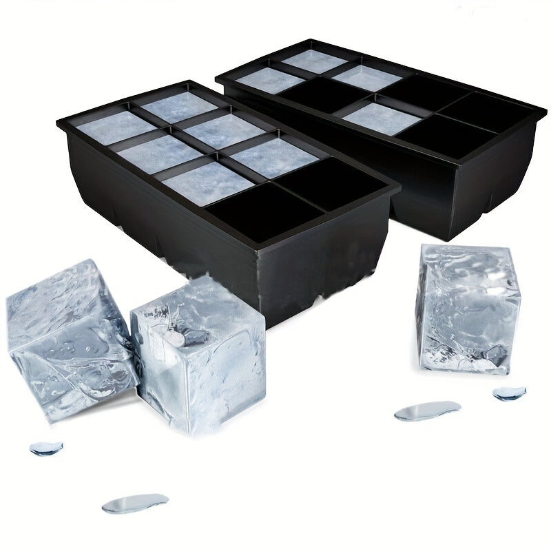 8-Grid Silica Gel Ice Cube Mould for Easy Ice Making