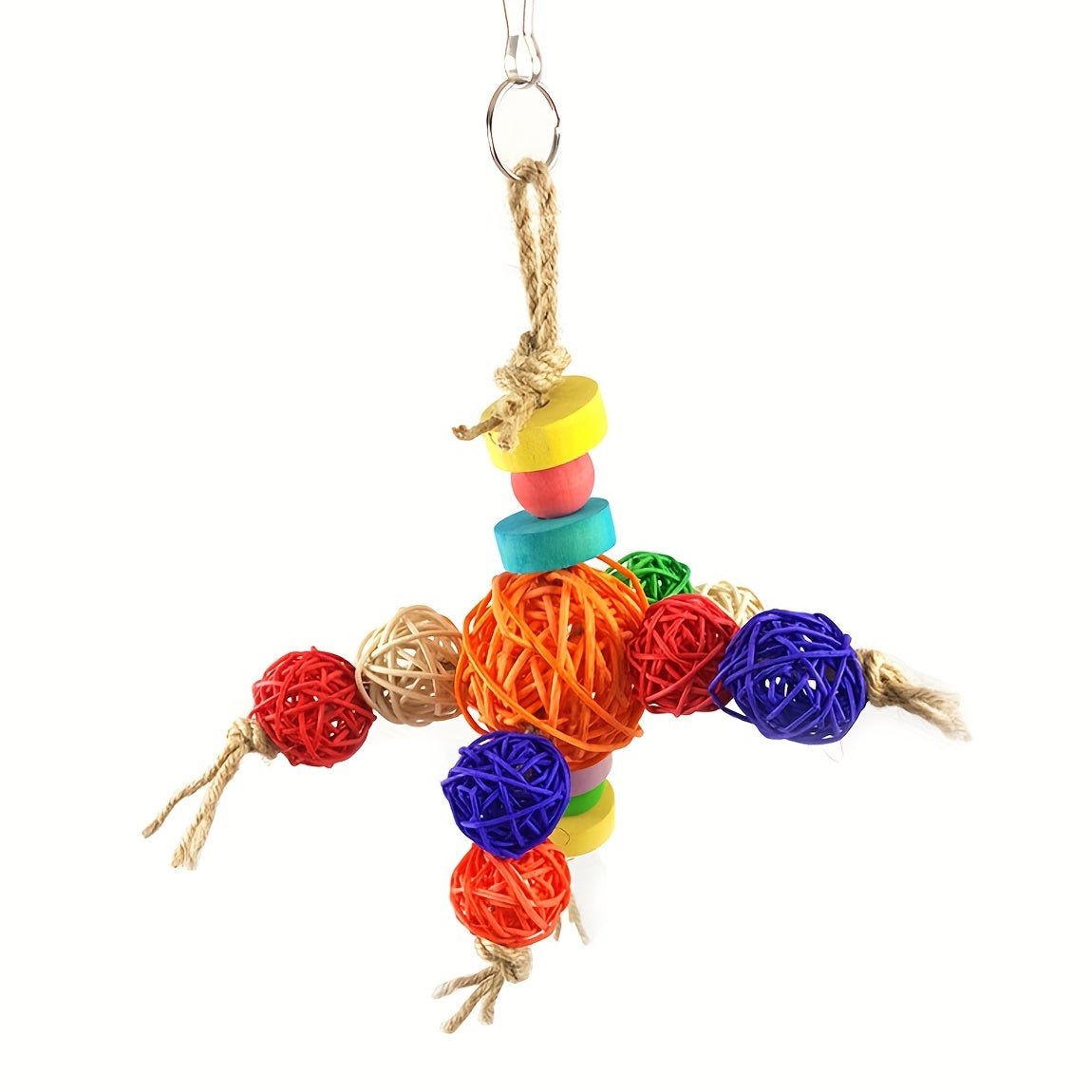 Colorful Parrot Chewing Toy for Cage Enrichment