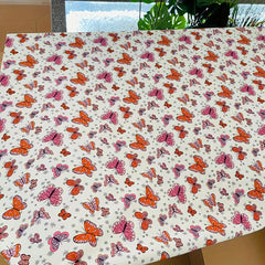1 Yard Red Flower Pattern Fabric DIY Clothing Pants Dress