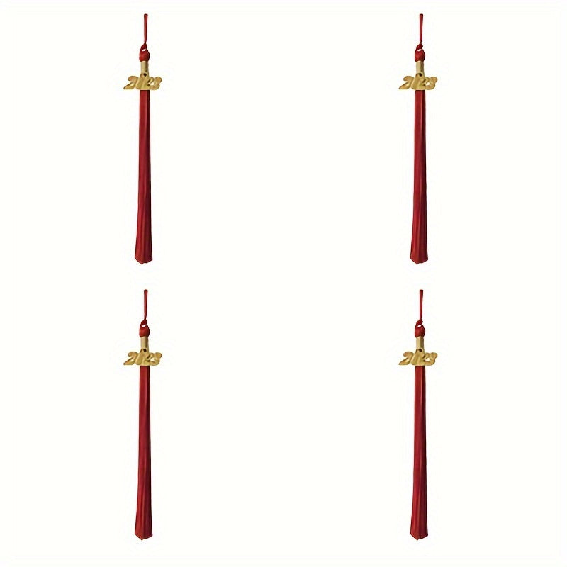 4pcs Polyester Rayon Doctor Hat Graduation Tassels