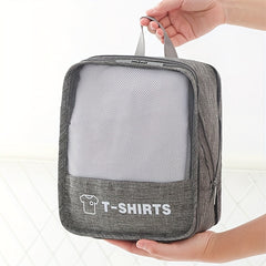 Gray Travel Storage Bag Luggage Sorting Storage Bag with Zipper