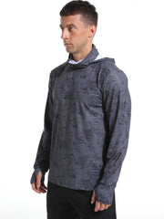 Men's Ice Silk Long Sleeve Sun Shirt Quick Dry Rash Guard